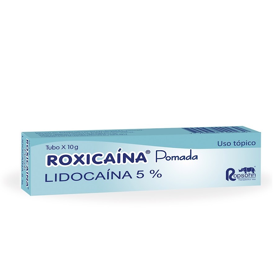 Roxicaina 5% Pomada Tubo X10G. Ropsohn Lidocaína