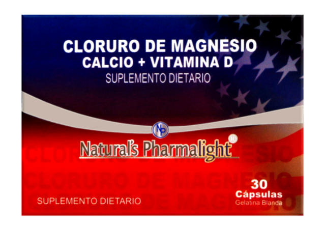 Suplemento Dietario Cloruro de Magnesio + Calcio + Vitamina D Natural's Pharmalight Caja x 30Cap