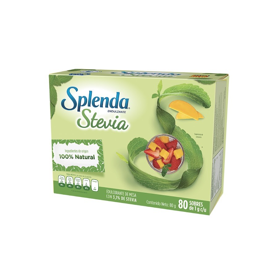Endulzante Splenda Stevia Caja x 80 Sobres de 1Gr c/u