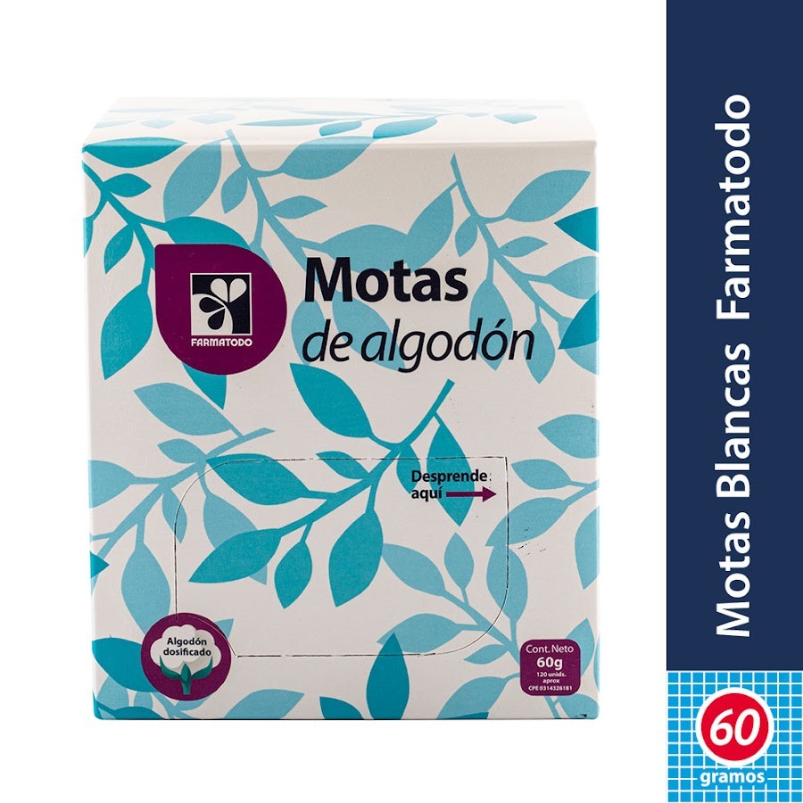 Motas de algodon Farmatodo caja x 60 gr