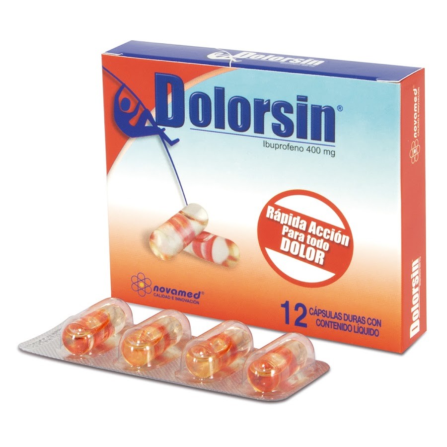 Dolorsin 400Mg Cápsulas Caja x12Cap. Novamed Ibuprofeno