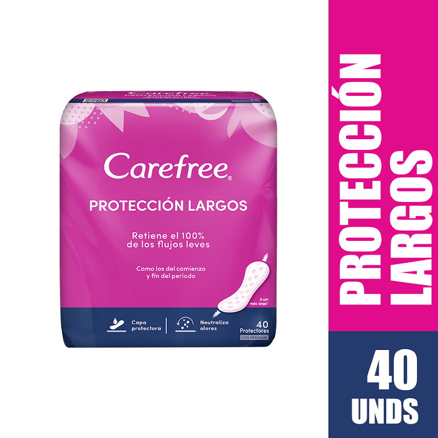PROTECTOR CAREFREE SIN FRAGANCIA LARGOS X40UN