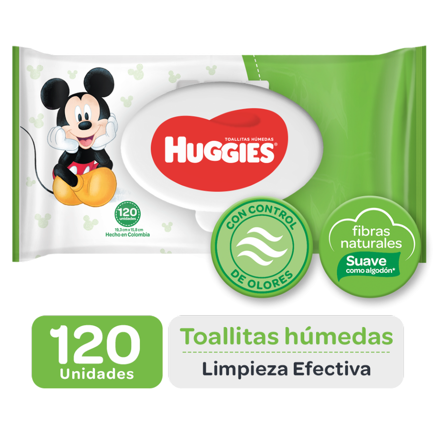 **Toallitas Humedas Huggies Active Fresh x 120Und