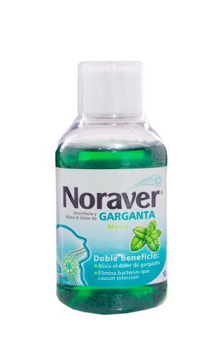 Noraver Garganta Menta Jbe. Fco. x120ml TQ Benzocaína Cetilpiridinio