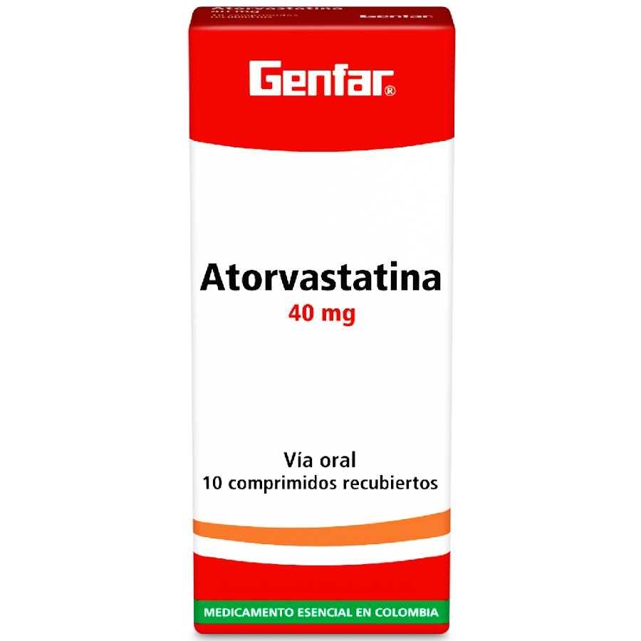 Atorvastatina Genfar 40Mg Comprimidos Caja X10Com.
