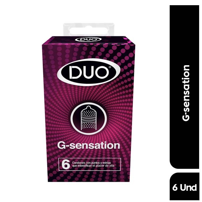 Condón DUO Preservativo G-Sensation x6Und