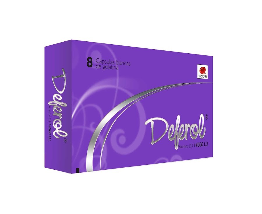 Deferol 14000UI Vitamina D3 Procaps Caja x 8Cap