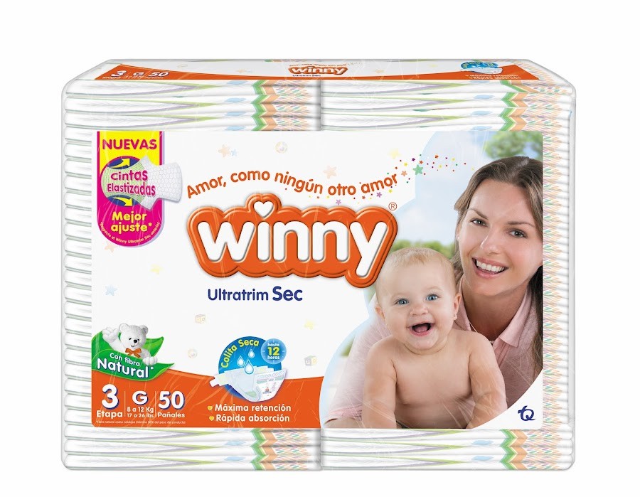Oft Pañales Winny Ultratrim Sec Etapa 3 G  X50Und + Toallitas Aloe X10