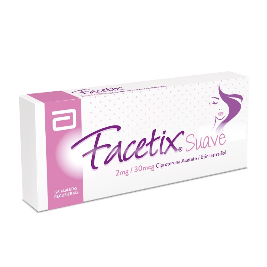Facetix Suave 30 2mg/30mcg Tab. Caja x28Tab. GYN Ciproterona Estradiol
