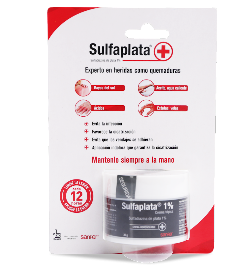 Sulfaplata 1% Crema Frasco X30G. Bussié Sulfadiazina De Plata