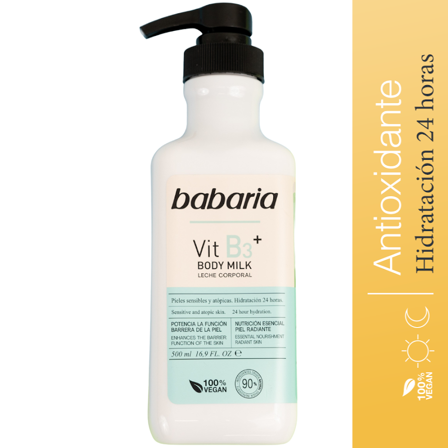 Leche Corporal Body Milk Babaria Vitamina B3 x 500ml