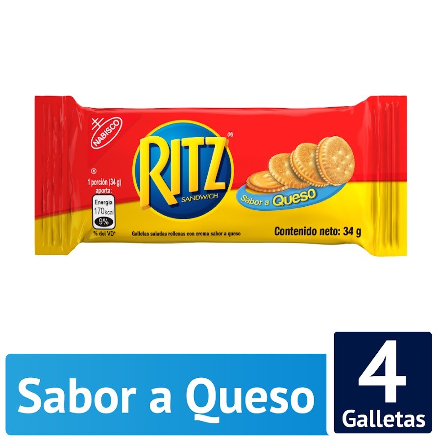 FRACCIÓN GALLETA RITZ QUESO UNIDAD X 375 GRAMOS
