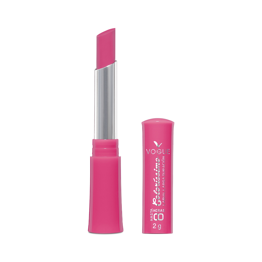 Labial Vogue Colorissimo Larga Duración Rosa Eléctrico X1Und.