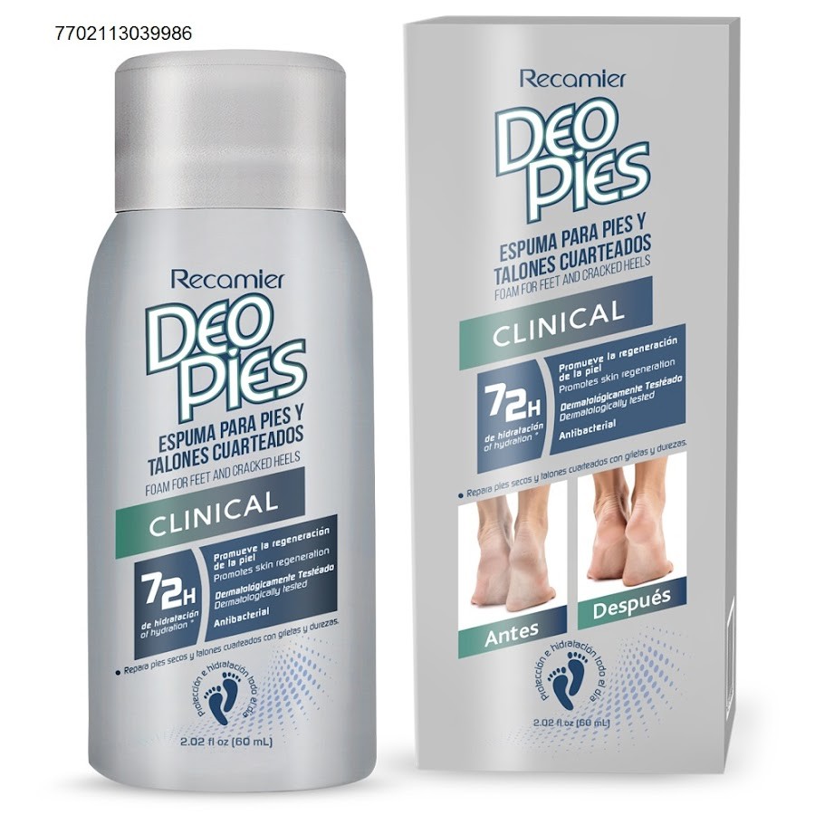 Espuma Deo Pies Clinical Pies Cuarteados x 60Ml