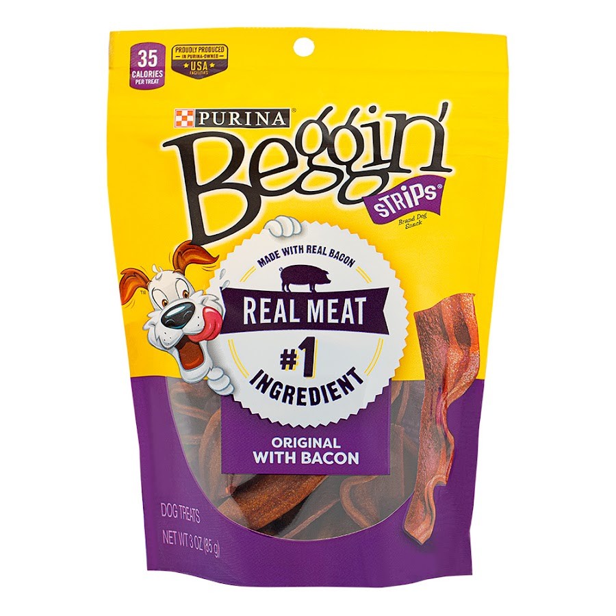 Alimento Para Perros Beggin Strips Bacon X85g