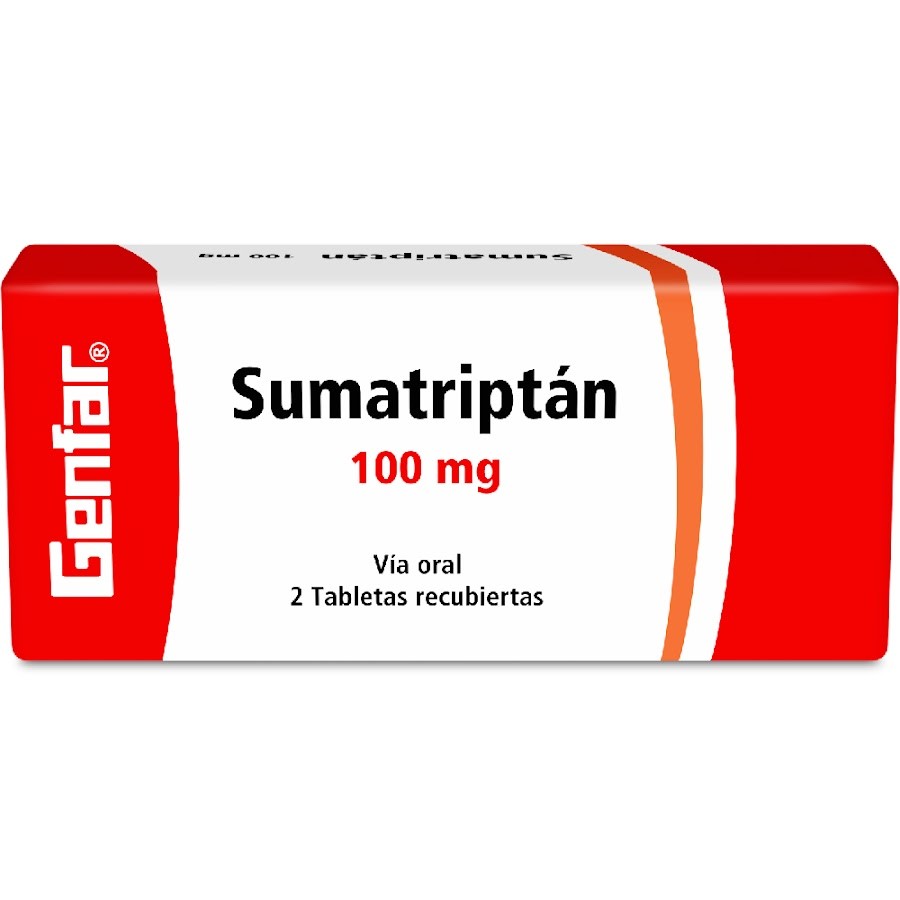 Sumatriptan Genfar 100Mg Tabletas Caja X2Tab.