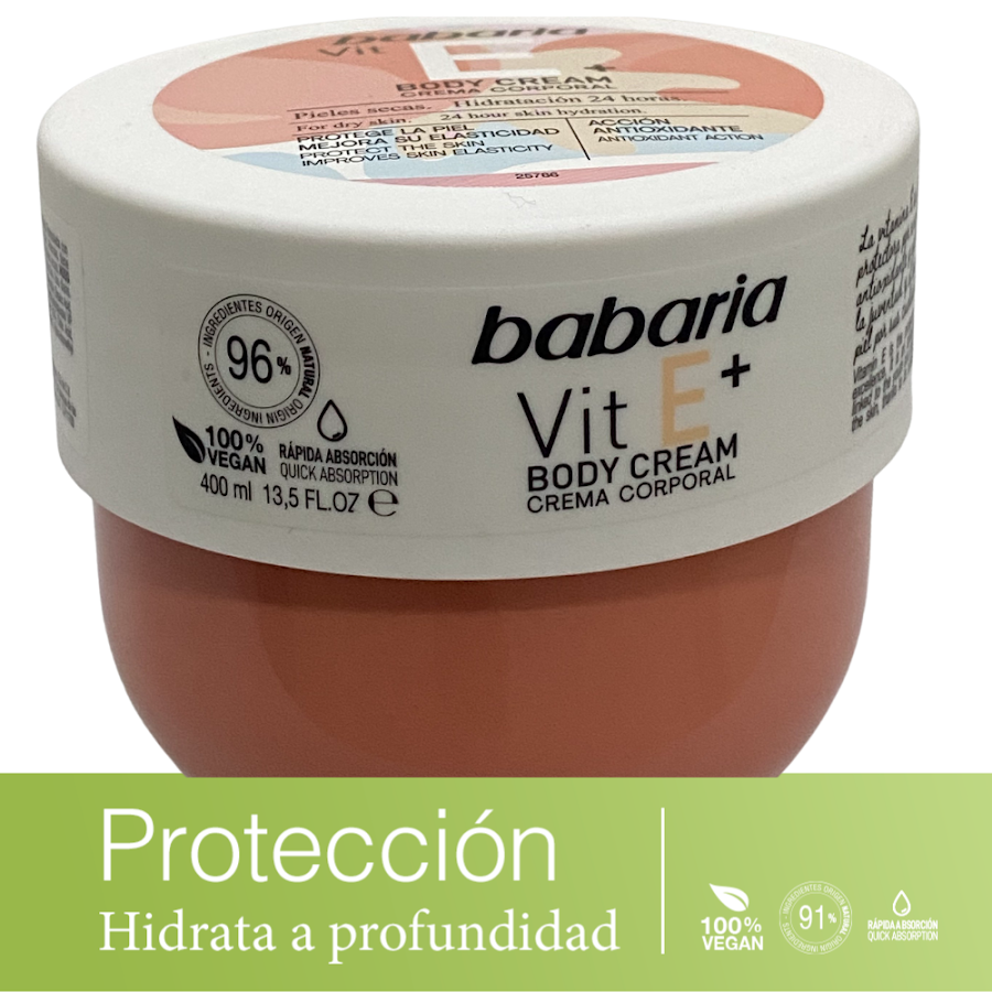 Crema Corporal Body Cream Babaria Vitamina E x 400ml