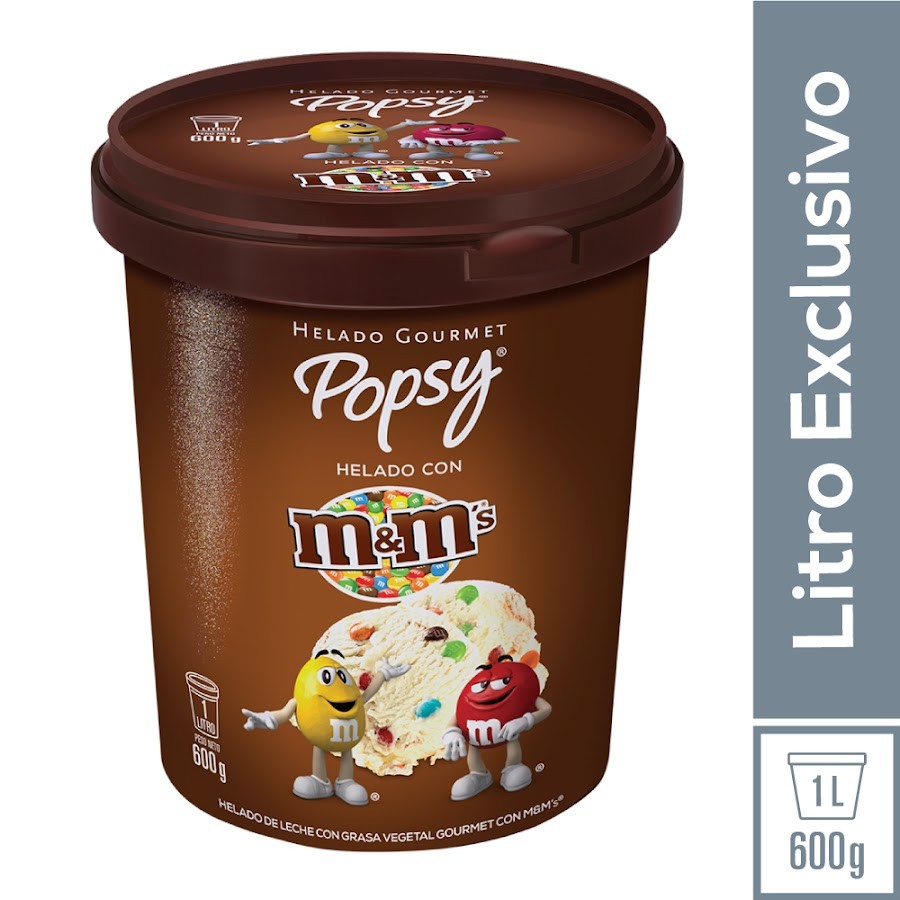 Helado Popsy M&M´S X1L.