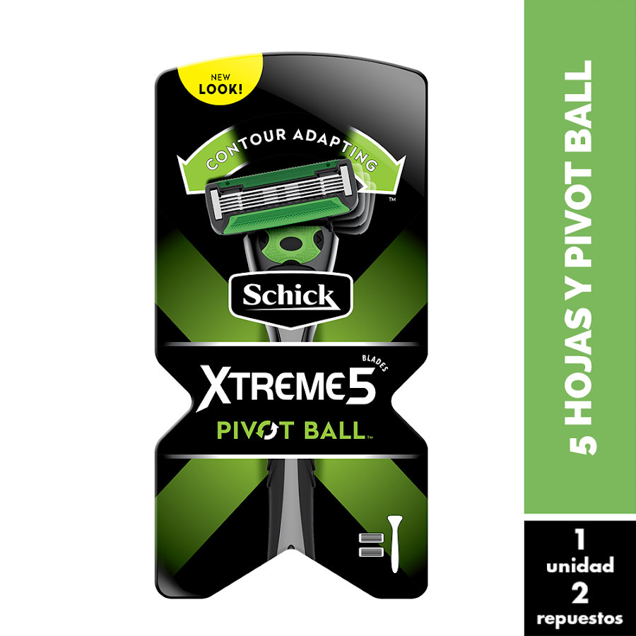 Máquina Para Afeitar Schick Recargable Xtreme 5  Pivot Ball + 2 repuestos