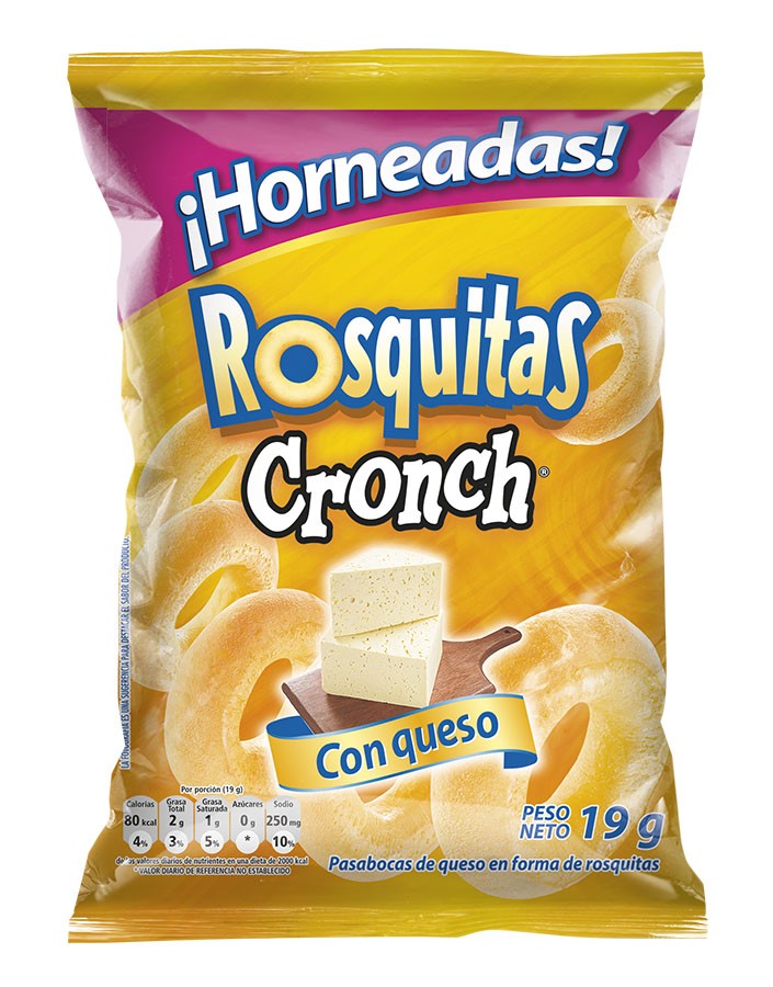 Rosquitas Cronch Con Queso Horneadas x 19Gr