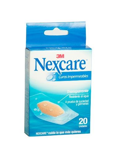 Curas 3M Nexcare Impermeables Transparente Caja X20Und.