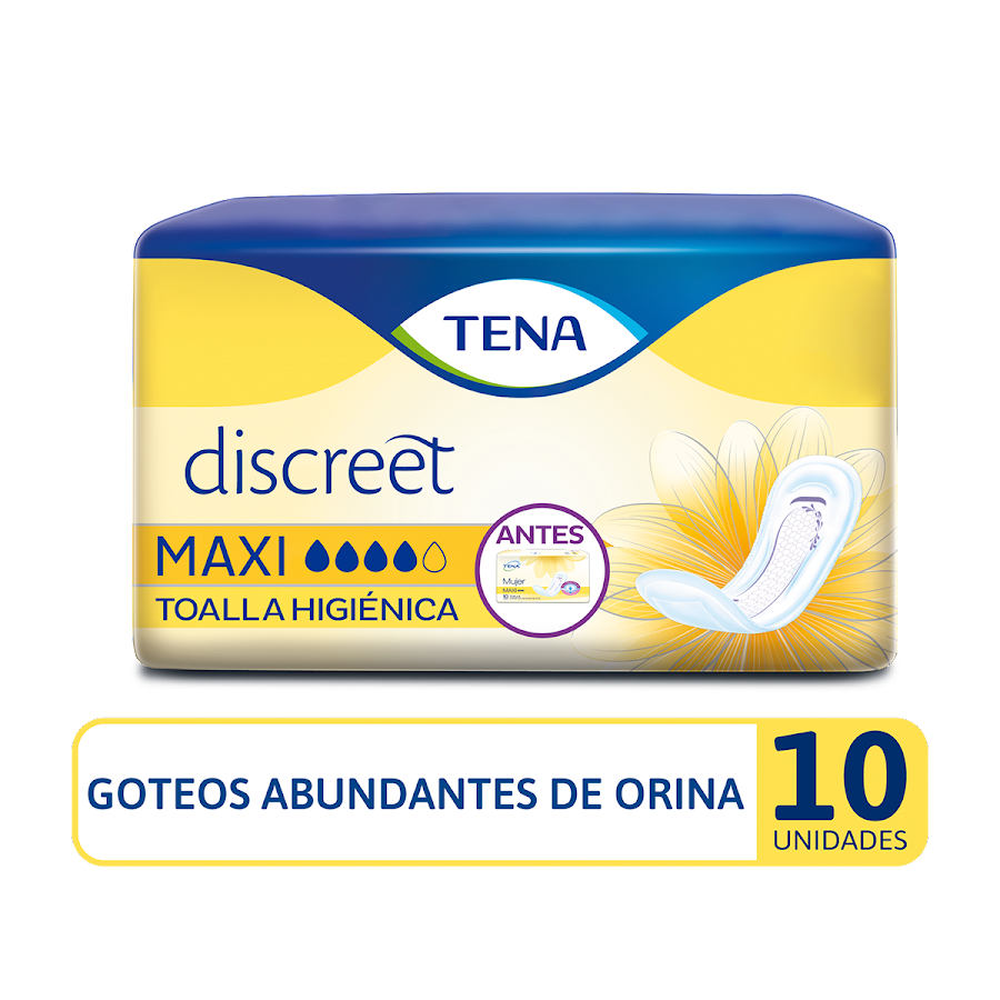 Toalla Higiénica TENA Discreet Maxi x10