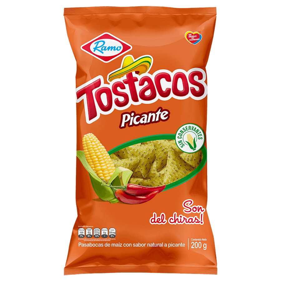 Pasabocas Ramo Tostacos Picantes Familiar X200g