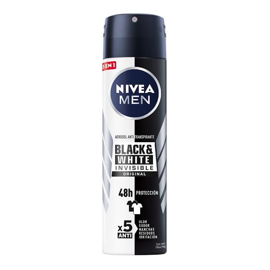 Antitraspirante NIVEA Men Spray Invisible Black & White 48H x150Ml