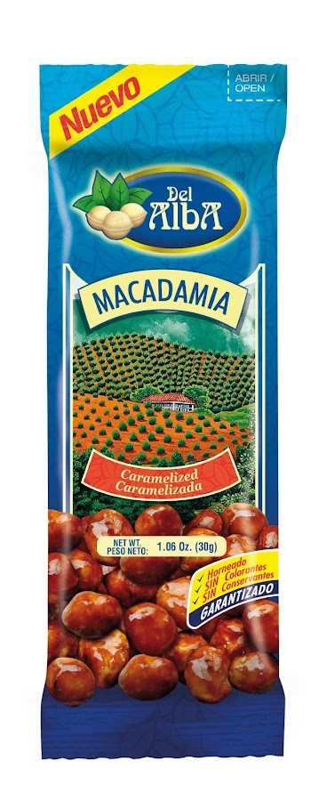 PASABOCAS DEL ALBA MACADAMIA CARAMELIZADA X 30 GR