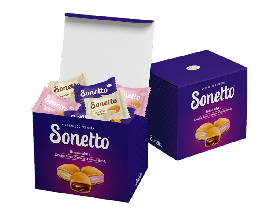 $Caramelo Sonetto Con Relleno x 120Gr