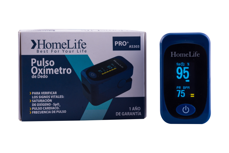 Pulsoximetro HomeLife Pro+ AS303 Adulto Pediátrico Color Azul x 1Unidad