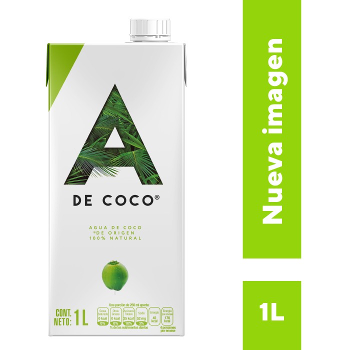Agua de Coco A - Bebida de Coco A Caja x 1L