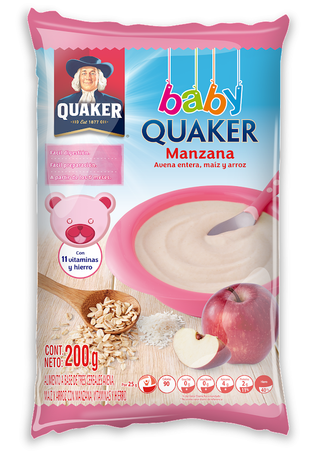 Cereal Baby Quaker Manzana X200G.