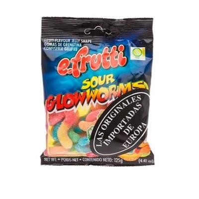 Gomas E.Frutti Sour Glowworms Las Originales Importado X100G.