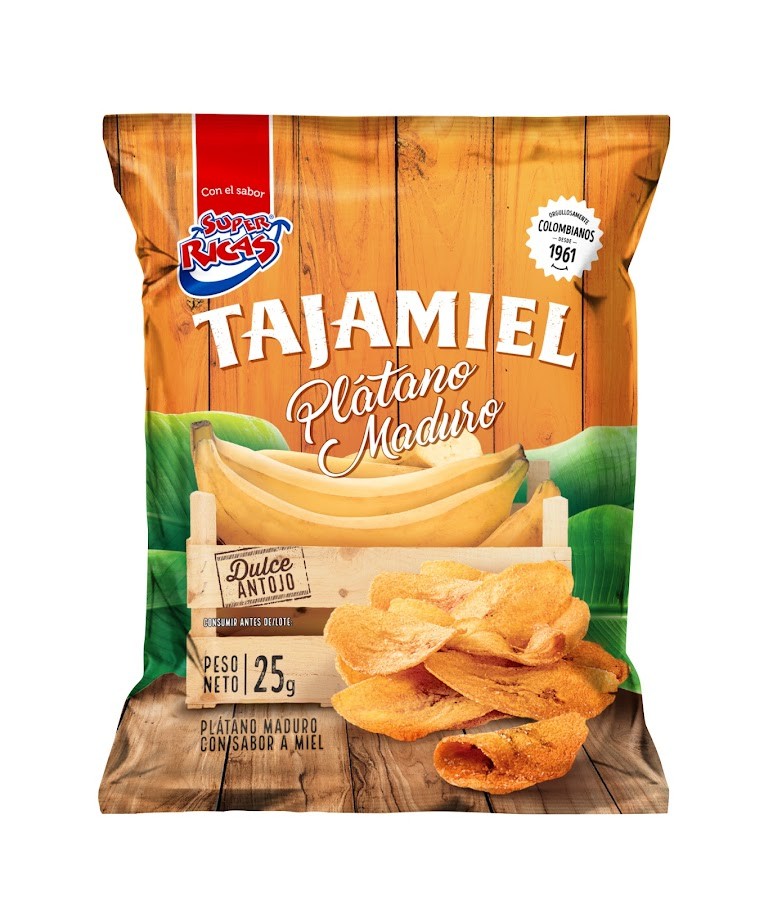 Pasabocas Super Ricas Tajamiel Platano Maduro x 25Gr