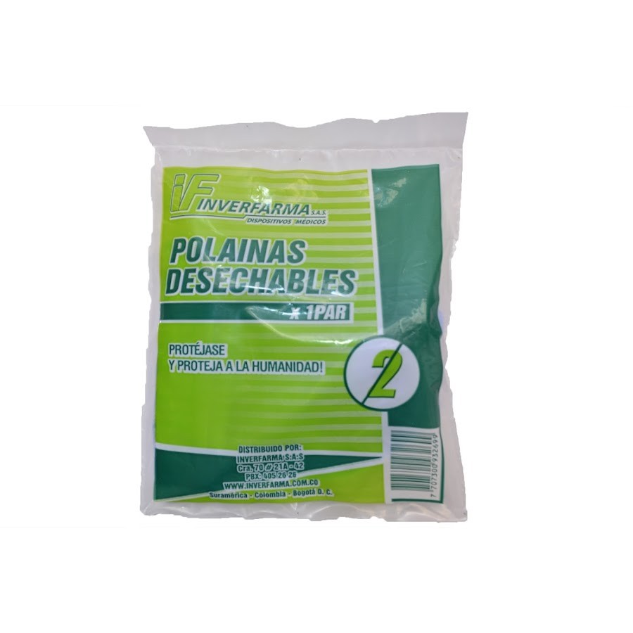 Zapaton Polaina Desechables Azul Bar x 1Par