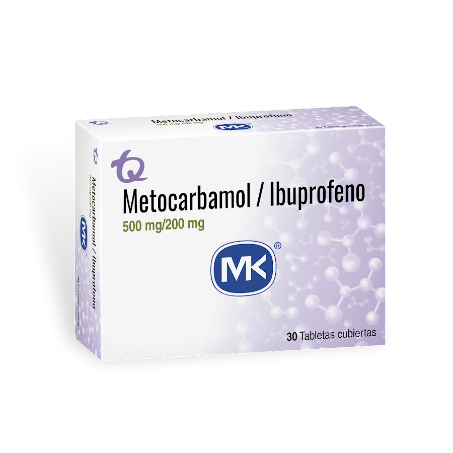 Metocarbamol 500MG+Ibuprofeno 200MG Mk Caja x30Tabletas