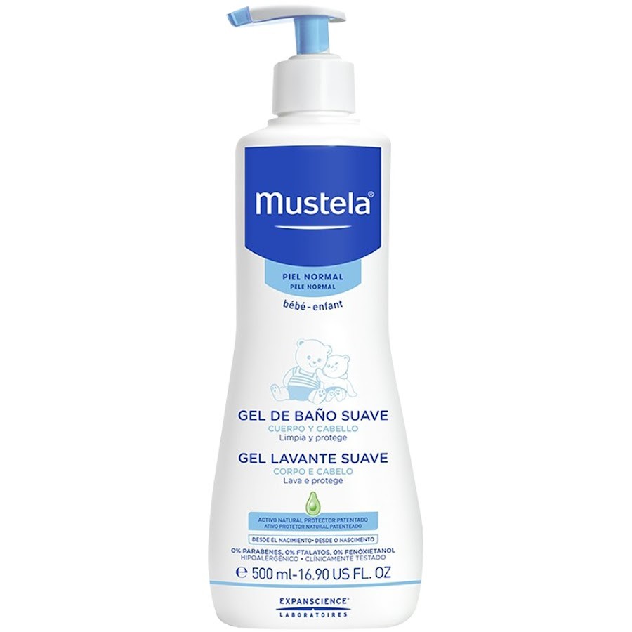 GEL MUSTELA BEBÉ DERMO-LIMPIADOR CABELLO Y CUERPO X500M.