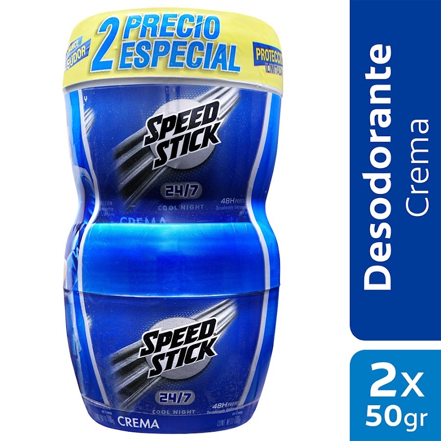 Oferta Desodorante SPEED STICK 24/7 Cool Night 48H x100g. Pr.Esp.x2Und