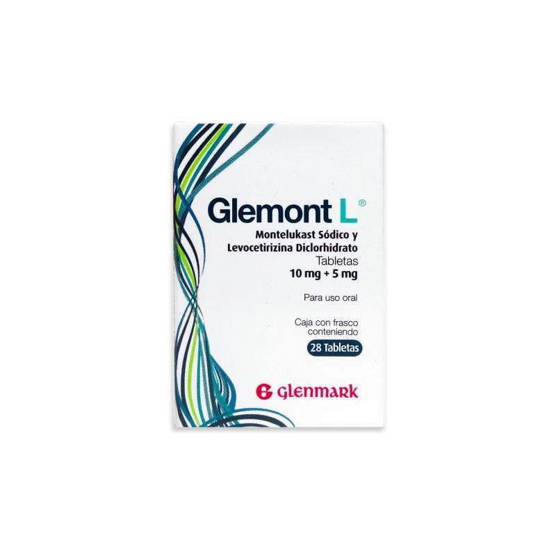Glemont L 10mg/5mg Caja x 28 tabletas Montelukast Levocetirizina