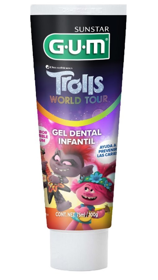 $Gel Dental GUM Trolls Tubo x 75Gr
