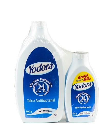 Oferta Talco Pies YODORA x300g. Gratis 90g. x2Und.