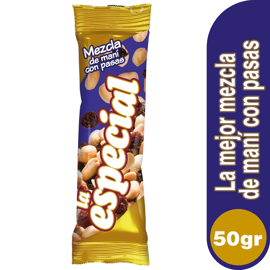 Maní LA ESPECIAL con Pasas x50g