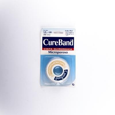 Microporo CURE BAND Color Piel Cinta Quirúrgica x1.25cm. x4.50m