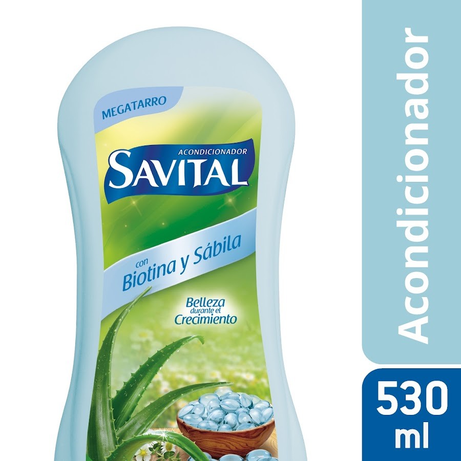 ACONDICIONADOR SAVITAL BIOTINA Y SÁBILA EXTRAFAMILIAR X530ML