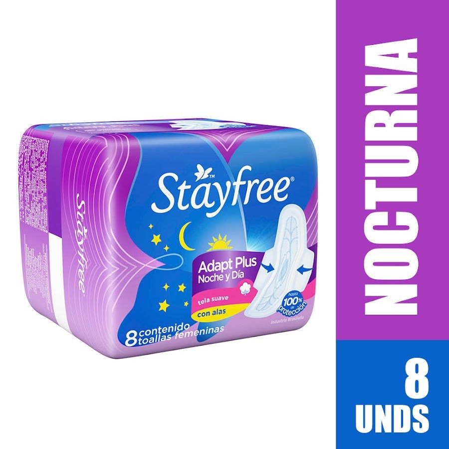 Toalla Higiénica Stayfree Nocturna x 8 Und