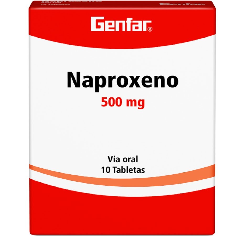 Naproxeno Genfar 500Mg Cápsulas Caja X10Cap.