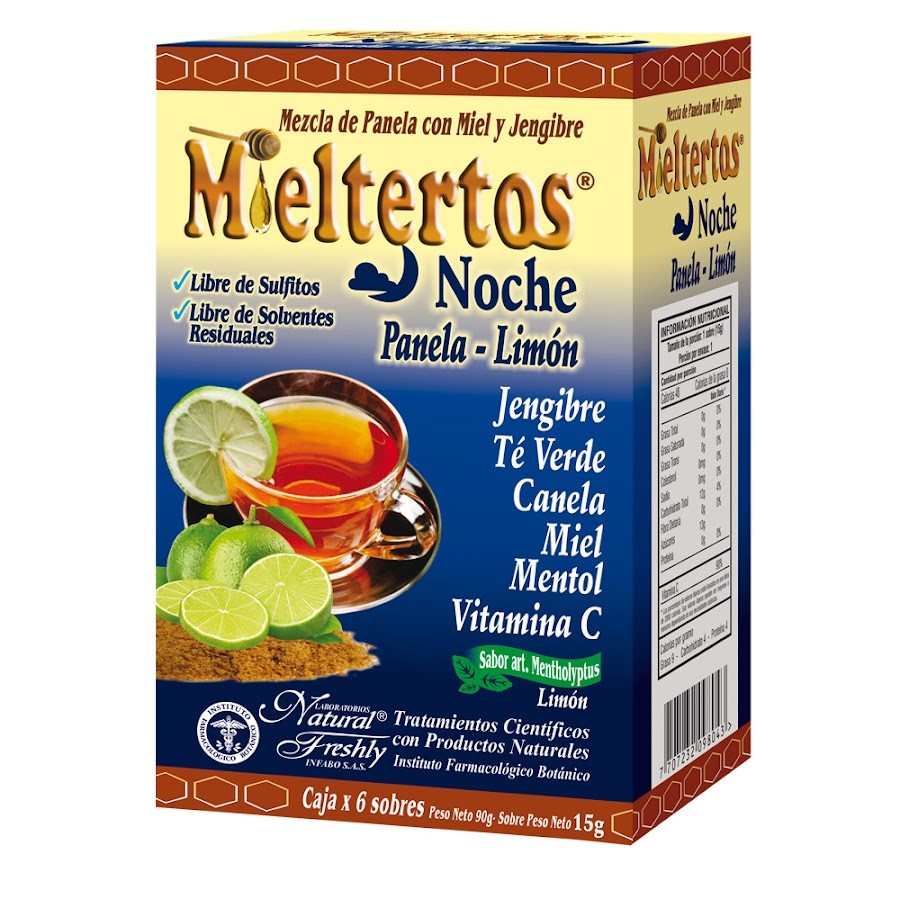 MIELTERTOS NOCHE PANELA LIMÓN SOBRES CAJA X6SOB NATUR FRES VITAMINA C