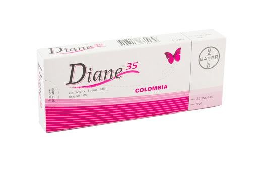 **Diane 35 2mg Grageas Caja x21Gra. BAYER Ciproterona Etinilestradiol