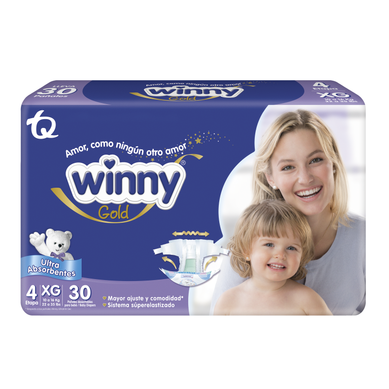 Pañales Winny Gold XG Etapa 4 x 30Und